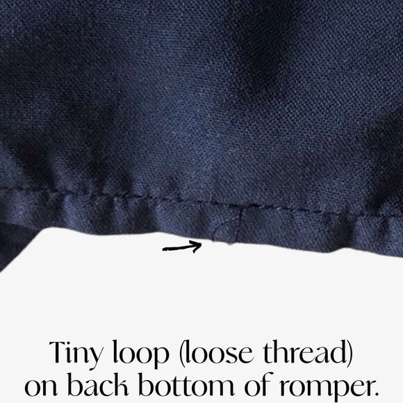 Blue Rain Romper XS Navy V Neck Short Boho Crisscross Short Zipper Sleeveless - Picture 6 of 9